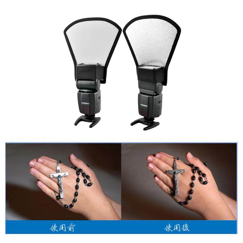 Andoer Universal Flash Diffuser Softbox Silver / White Reflector for Canon Nikon Pentax Yongnuo Speedlite