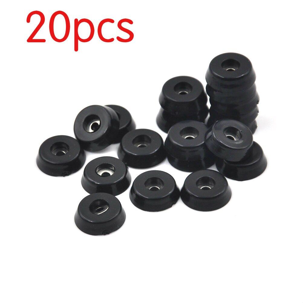 20pcs Anti slip furniture legs Feet Black Speaker bed Table Box Conical rubber shock pad