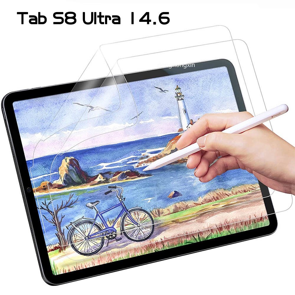 Paper like screen protector for samsung galaxy tab s7 s8 + plus ultra 11 12.4 14.6 x700 x800 anti-glare matte pet soft soft film