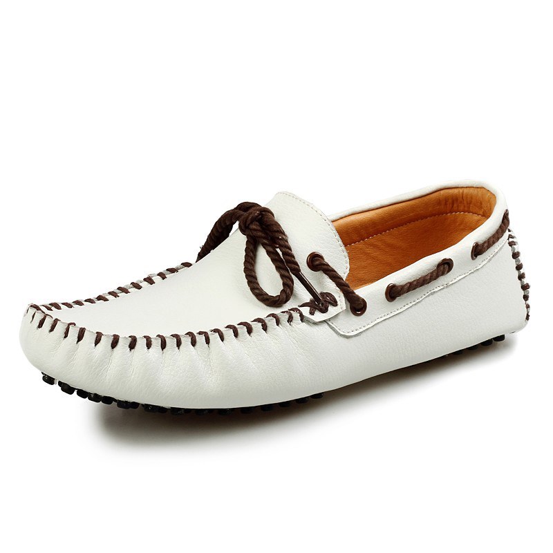 Men's Genuine Leather Moccasin Loafers - Casual Slip-on Driving Shoes (Multiple Sizes)