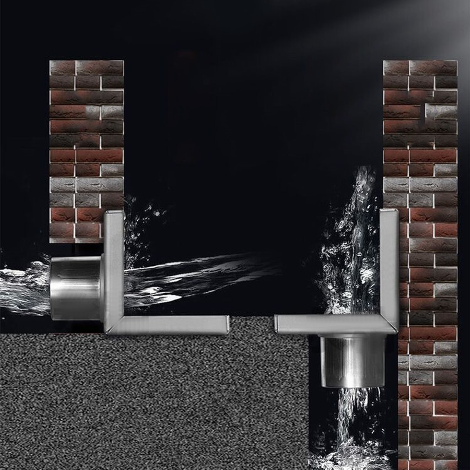 L Shaped Drain, Corner Floor Drain 304 Stainless Steel for Bathroom ...