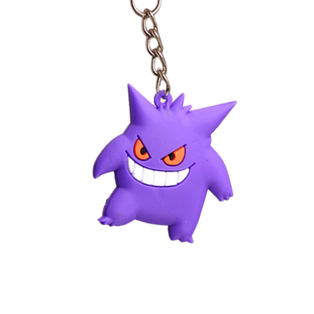 Pokemon PVC Keychain 3D Keyring Ornament Pendant Pikachu Toy Accessories 