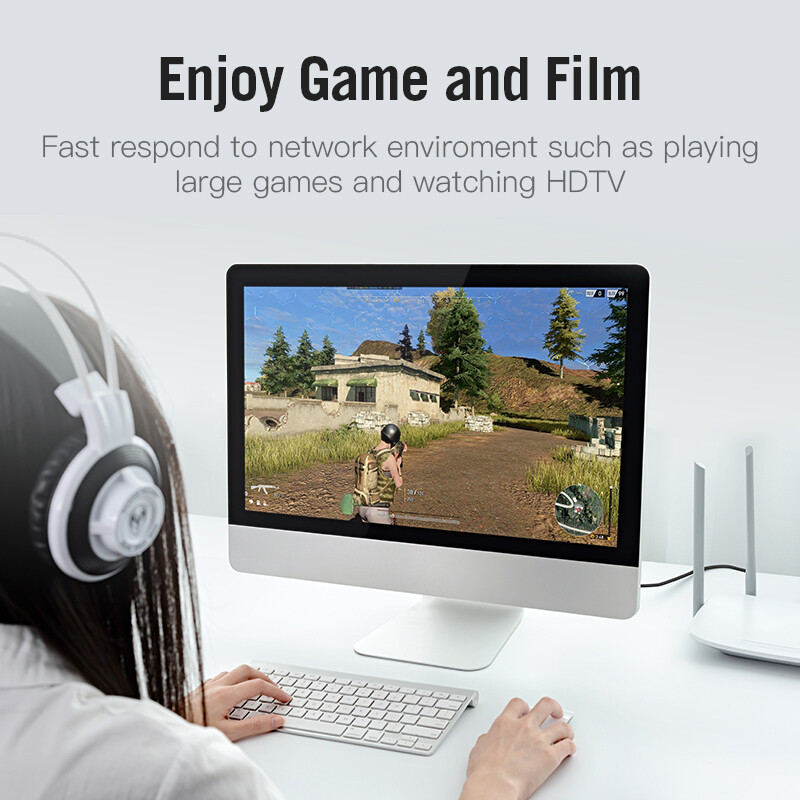 Vention dây cáp mạng lan Cat7 RJ45 10Gbps SSTP Ethernet Cable 1M 2M 3M 5M 10M 15M cho Laptop PC Router Cat 7 Internet Patch Cord dây cap kết nối wifi