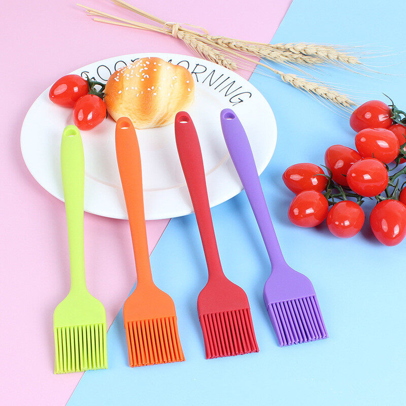 Silicone Baking Brush Resist High Temperature Pastry Brush Bakeware Cook BBQ Basting Brush Baking Oil Brush Berus Masak Random Color