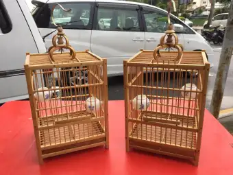 Bamboo Cage Wood Cage Decoration Pets Cage Bird Cage Finch Cage