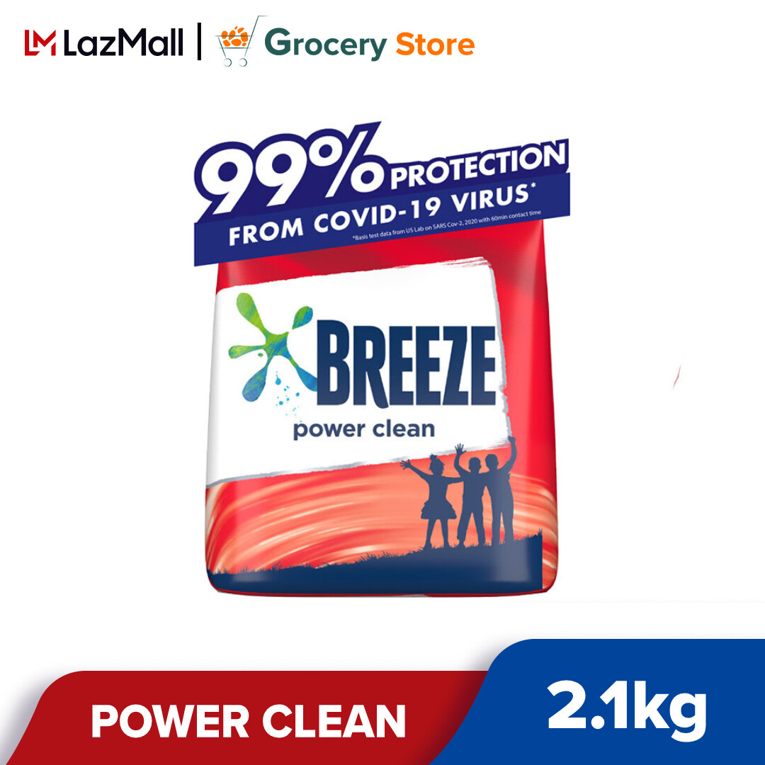 Breeze Detergent Powder Power Clean 2.1kg Lazada