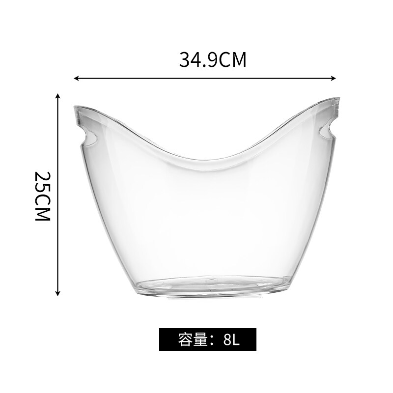 Acrylic ice bucket high value commercial champagne bucket plastic home