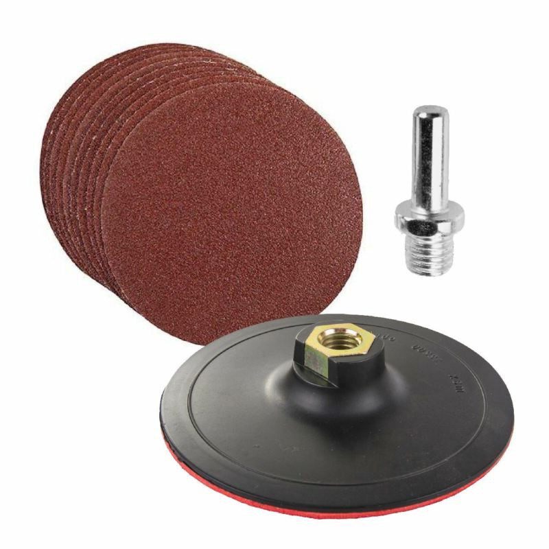 Disc Pads Sanding Grit Sandpaper Polishing Smoothing Drill Bit Adapter