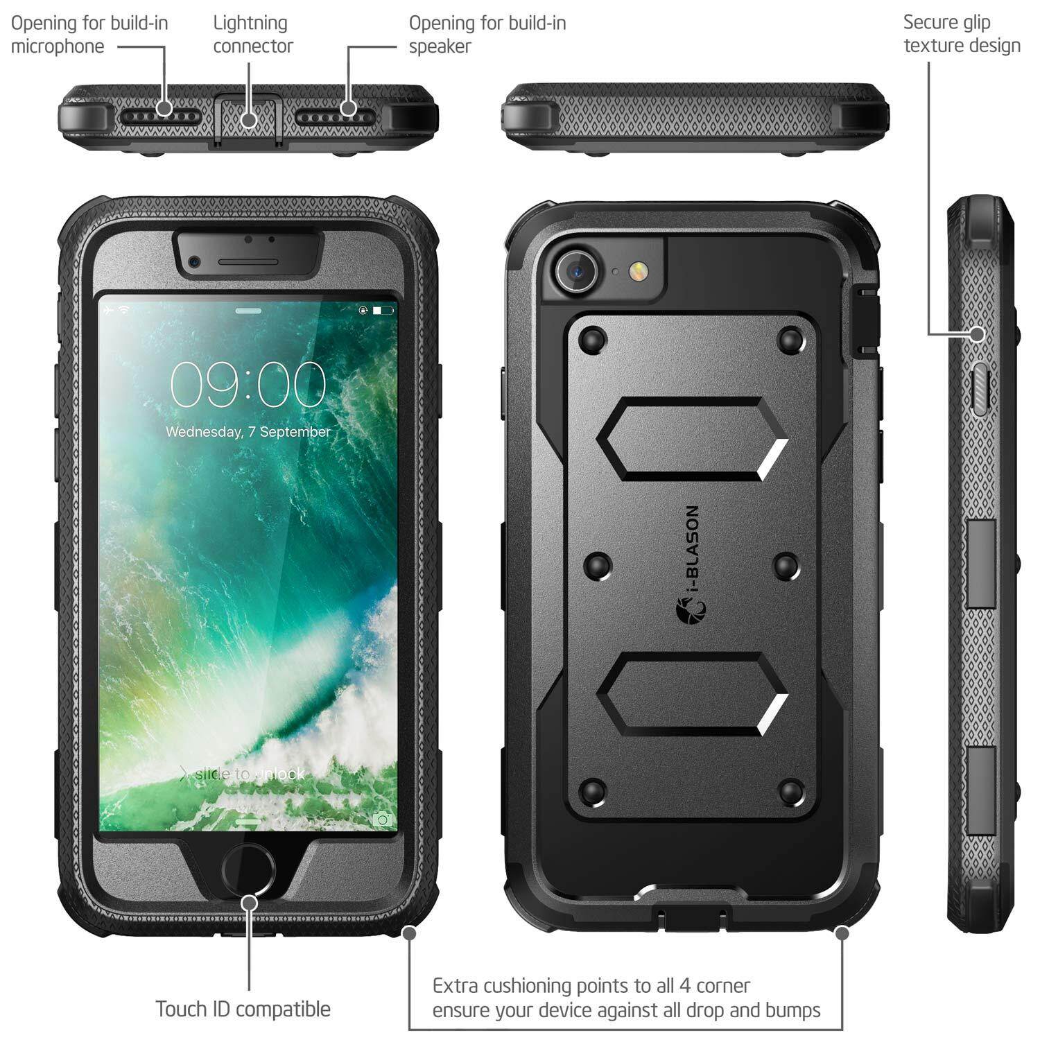 Dành Cho Iphone 7 Ốp Lưng Iphone 8 [Armorbox] I-blason Với Miếng Bảo Vệ Màn Hình Toàn Thân Vỏ Bảo Vệ Chịu Lực Vỏ Ốp Chống Sốc