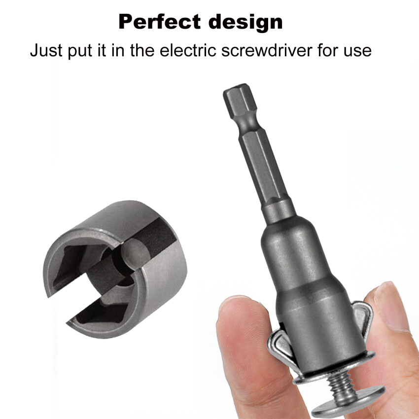 1Pcs Butterfly Bolt Socket Wrench 6.35mm Hex Shank Socket Adapter Nut for Power Tool Slotted Electric Screwdriver Sleeve