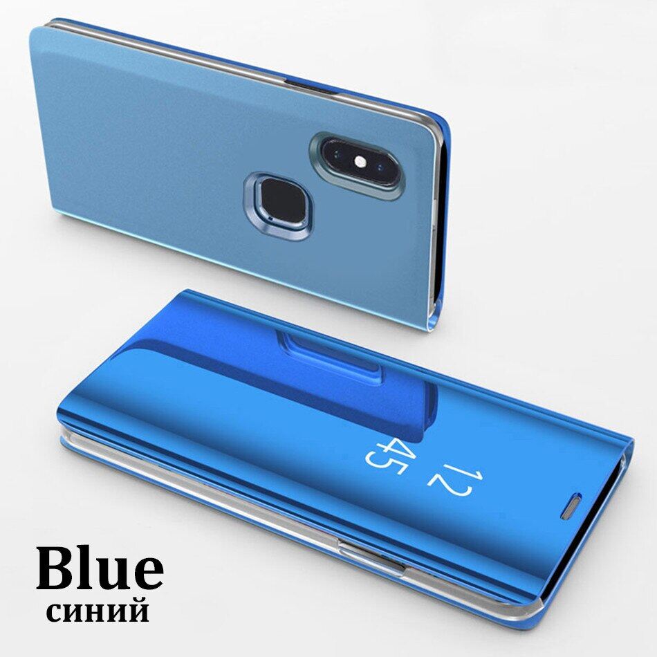 Cho Xiaomi Redmi 7 8 8A Lưu ý 7 8 Pro Vỏ điện thoại, trong suốt thông minh Bìa chân đế gập Ốp tráng gương