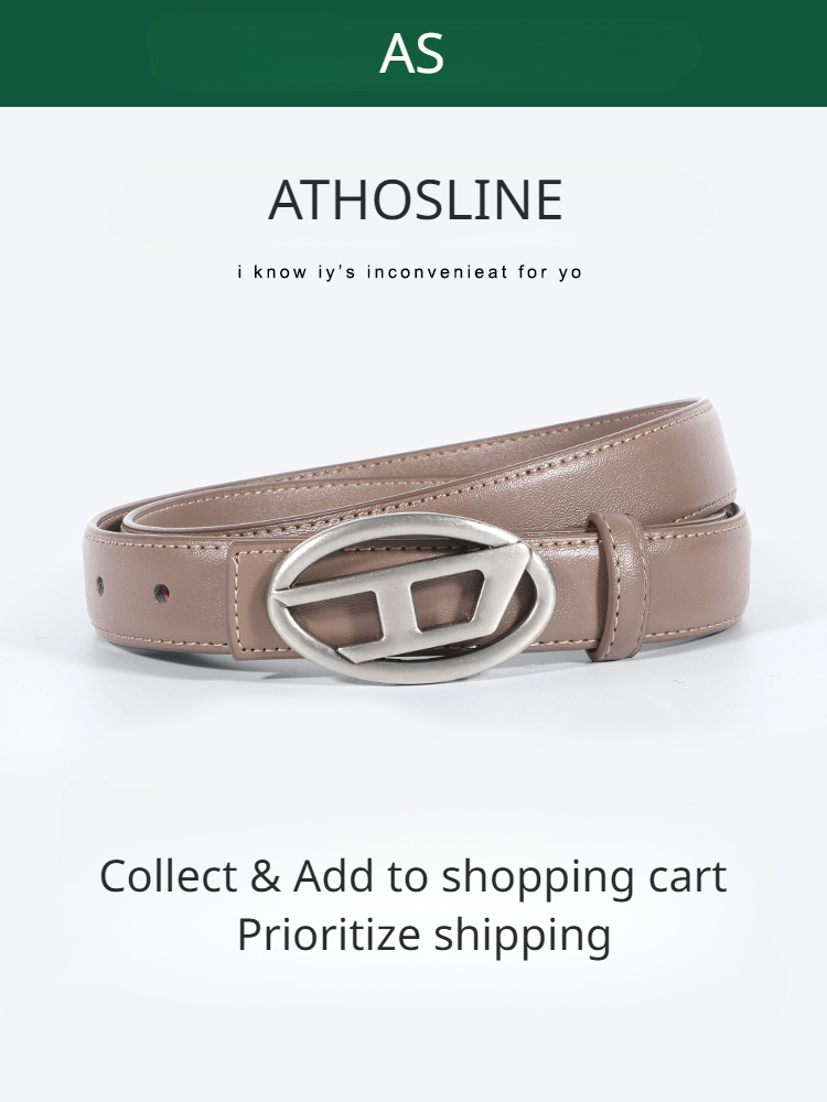 2.5cm Diesel Belt for Women Genuine Leather Waist Belt Classic Black Belt for Jeans Dresses Fashion Accessories with Gift Box Buckle Belt Plus Size