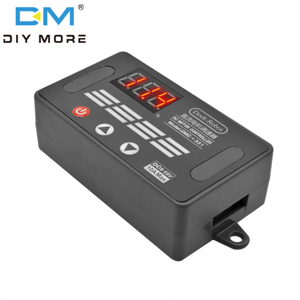 【100% Original】diymoreDC 8-55V DC PWM Motor Speed Controller LED Digital Switch Accelerate Decelerate Power-off Permanent Memory 12V 24V 36V 48V