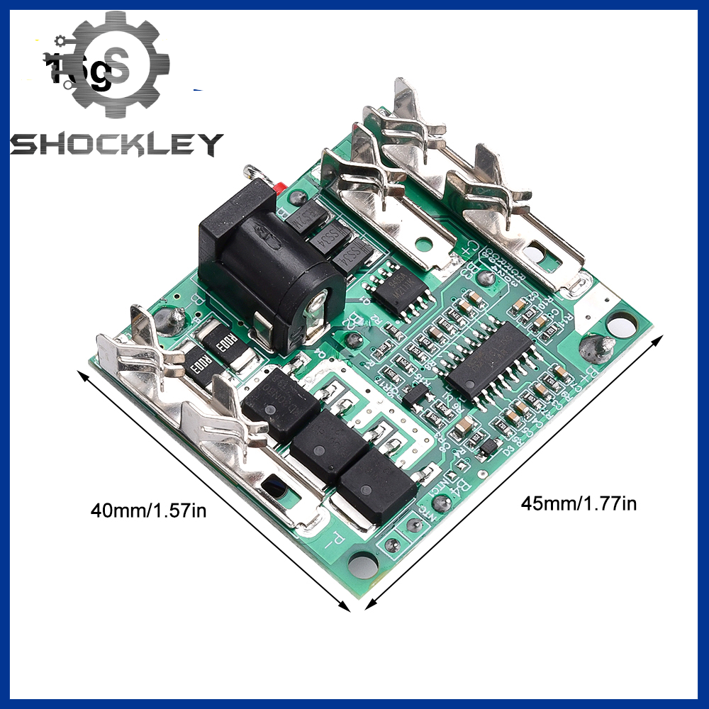 Shockley Bảng Mạch Bảo Vệ Sạc Pin Li-Ion Lithium 5S 18V 21V 20A Mô-đun BMS Cho Dụng Cụ Điện