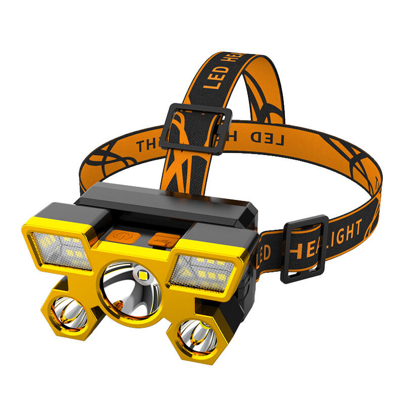 XINLANYASHE Waterproof LED headlamp for rain, high-powered flashlight, rechargeable lithium-ion home flashlight, small LED head flashlight Forehead flashlight, head light