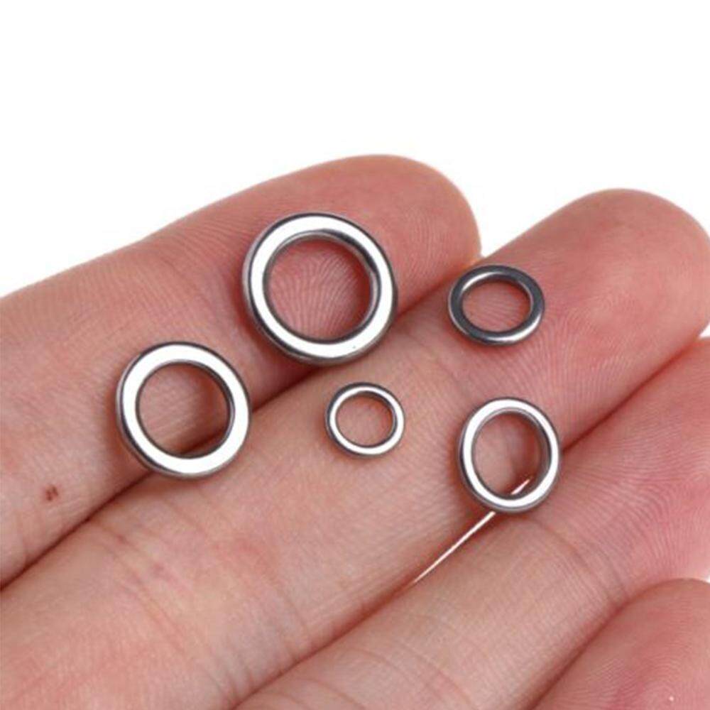 Tackle Solid Stainless Steel Fishing Split Rings Swivel Snap Fish Connector