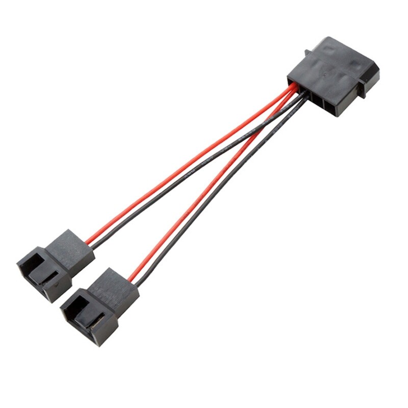 4pin molex to fan power splitter cable 4-pin ide to 1/2/3/4 4pin fan connector black sleeved y type extension power