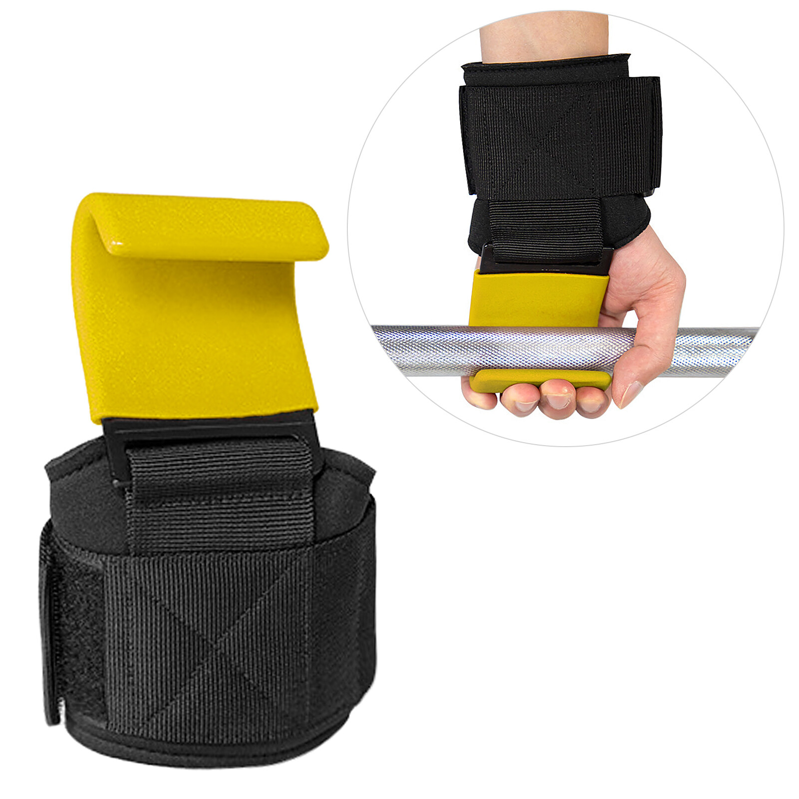 Weight Lifting Hooks Heavy Duty Lifting Wrist Straps Dumbbells