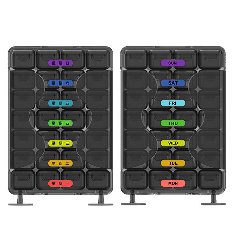 HKStorage Hộp Đựng Thuốc 7 Ngày Mới Hộp Đựng Thuốc Hộp Đựng Thuốc Hộp Đựng Thuốc Hàng Tuần Hộp Phân Loại Thuốc Hộp Đựng Thuốc Hàng Tuần Hộp Đựng