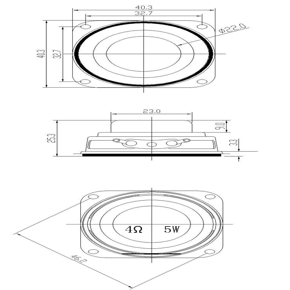 【Hàng Có Sẵn & Miễn Phí Vận Chuyển】mô-đun Loa Đa Phương Tiện Cửa Hàng Aideepen Chính Thức Loa Từ Tính Trong 53mm2 Inch Loa Nhỏ 4 Ohm 5W Bass 10W Có Lỗ Cố Định