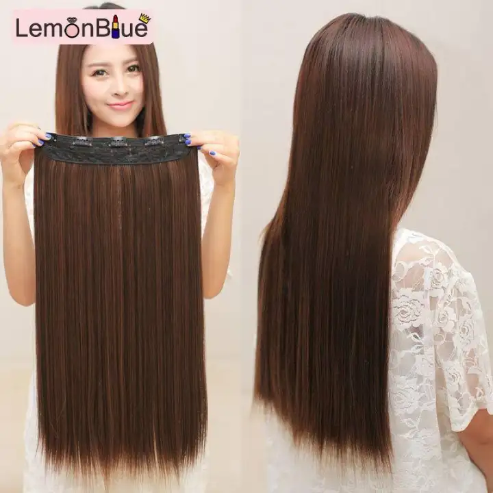 Lemonblue Extra Thick Clip In Heat Resistant Fibre Hair Extensions