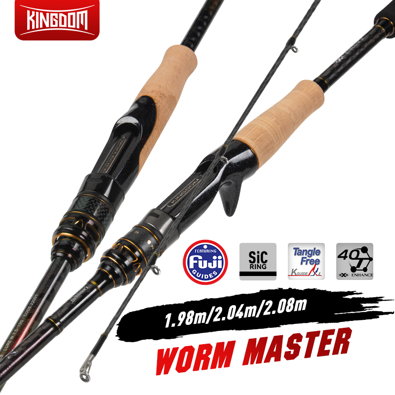Worm Master KINGDOM WORM MASTER โรเทติ้ง แคสติ้ง เหยื่อตกปลา 2 ส่วน ขนาด 1.95 เมตร ...