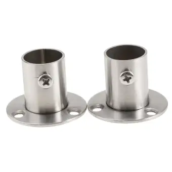 Dolity Closet Wardrobe Pipe Rail Rod End Pipe Support Bracket