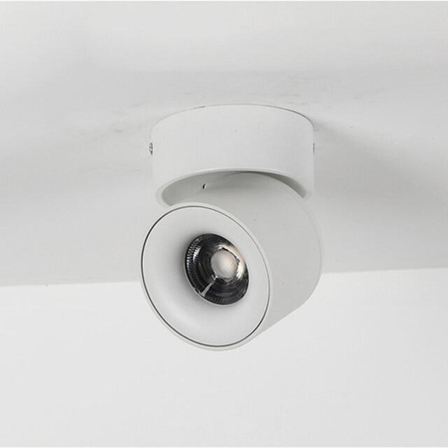 Aisilan Led Ceiling Light Surface Mounted 360 Degrees Round Curve Rotation Lamp Cylinder Creative 7w 9w Cree Cob Spot Light