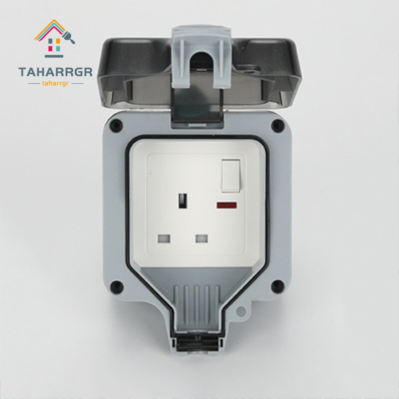 Outdoor Waterproof Socket IP66 Rainstorm-proof Charging Socket Rainproof Splash-proof Outdoor Power Outlet