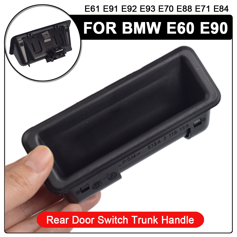 Pintu belakang switch trunk handle untuk bmw e60 e61 e90 e91 e92 e93 e70 e88 e71 e72 e84 1 3 5 siri x1 x3 x5 x6 7118158 51247118158