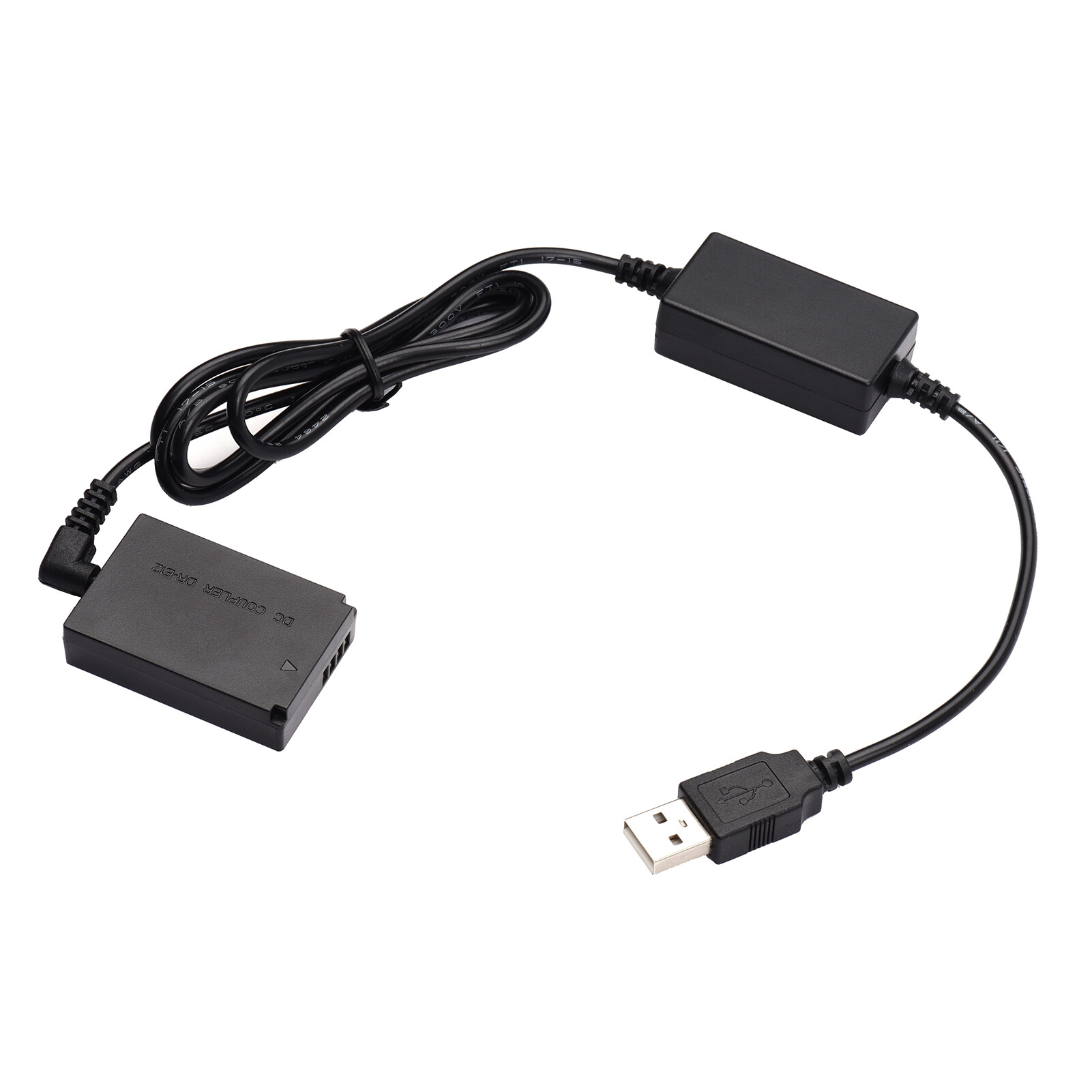 Andoer DR-E12 USB Power Kit DC Coupler Dummy Replace of LP-E12 with USB DC Converter Power Cable Single USB Input Compatible with Canon EOS M M2 M10 M50 M100 M200 Cameras