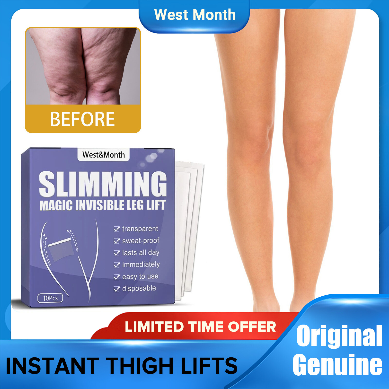 West Month Skinnies Instant Thigh Lifts Shark Tank Product Clear ...