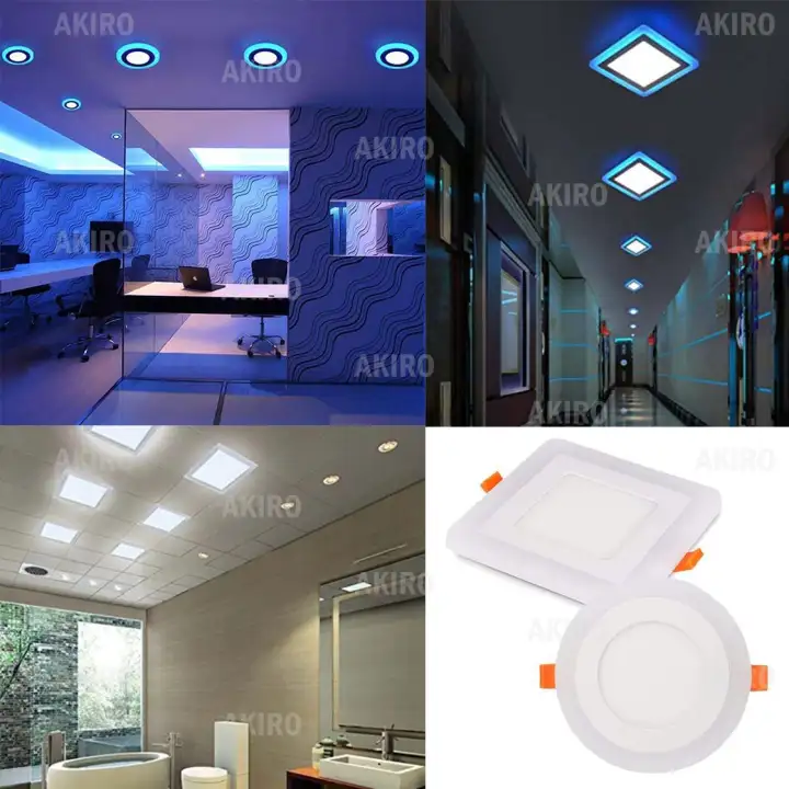 Akiro Home Diy Dual Color Led Panel Ceiling Light Recessed