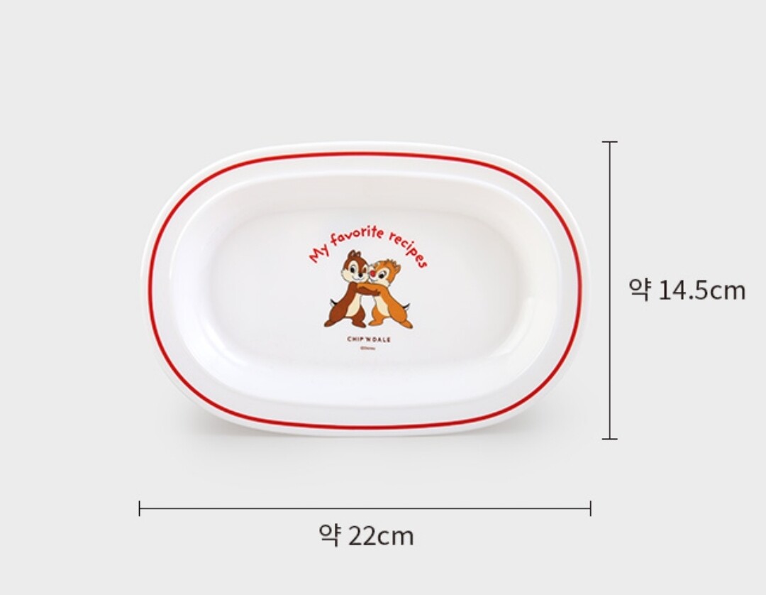 [DAISO KOREA] Chip & Dale Melamine Oval Plate