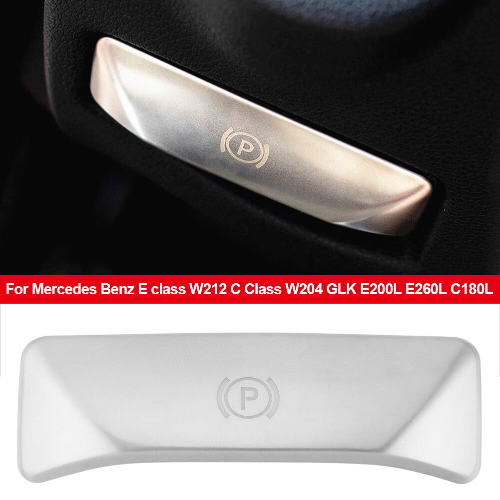 Bc car p button foot brake release switch decoration stickers for mercedes benz e class w212 c class w204 glk e200l e260l c180l