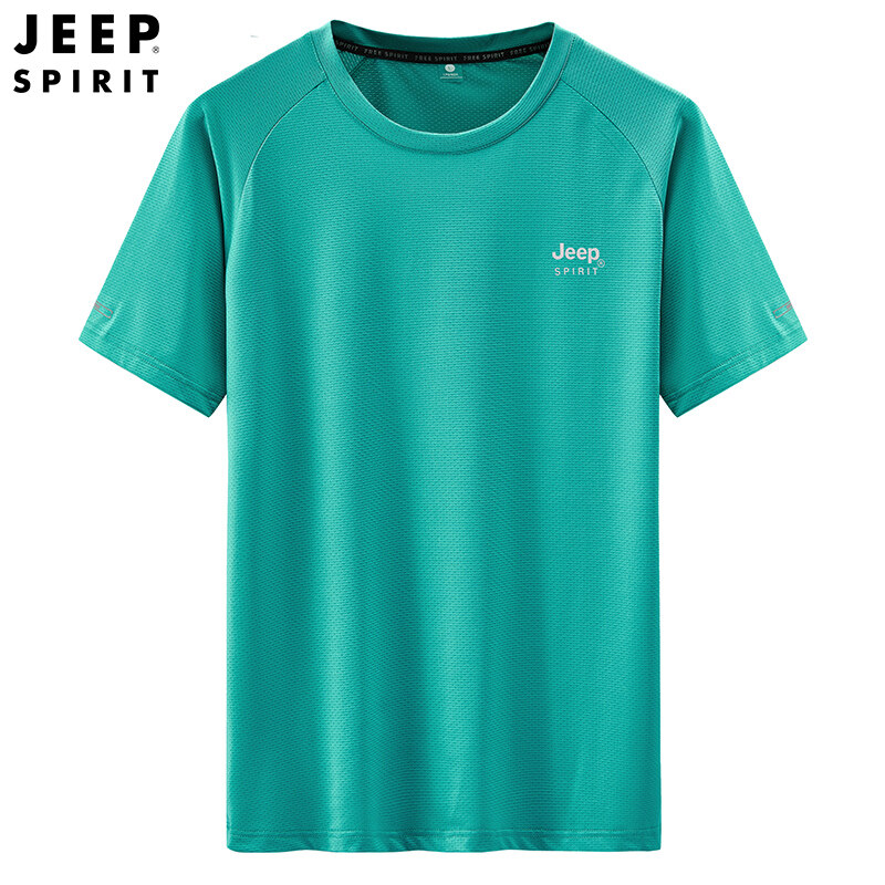 ★JEEP★ DUSTY Free Spirit Short Sleeve T-shirt JQ5TSU107BR JEEP SPIRIT Mens T-shirt Summer 100%Cotton 230g Heavy Print