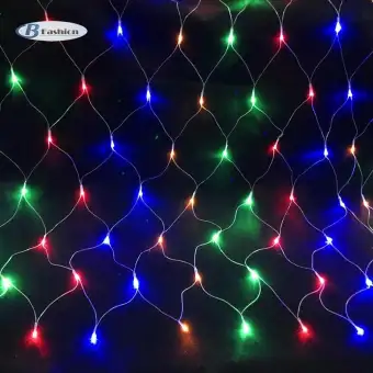 B F Christmas Led String Fairy Lights Net Mesh Curtain Xmas