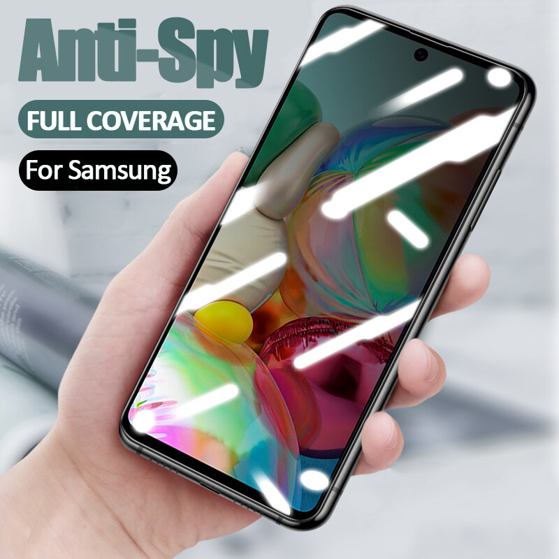 Anti Peep Privacy Tempered Glass For Samsung Galaxy A21S A01 A10 A20 A30 A40 A50 A70 A51 A71 A41 A20E A42 A32 A12 A52 A72 5G M51