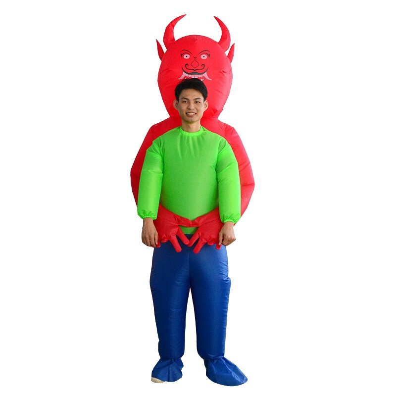 Monkey Fun ET Alien inflatable Auit Alien Monster Inflatable Costume Ghost Inflatable Costume Halloween Scary Green Alien Cosplay Costume For Adults Children's Party Festival Stage