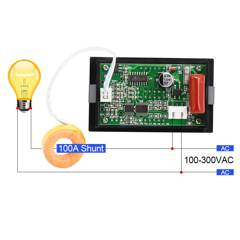 AC80-500V DL85 Đồng Hồ Đo Điện Áp Hiển Thị Kép 100A 60A Đồng Hồ Đo Tần Số Máy Dò Ampe Kế Vôn Kế LED Ampe Kế AC