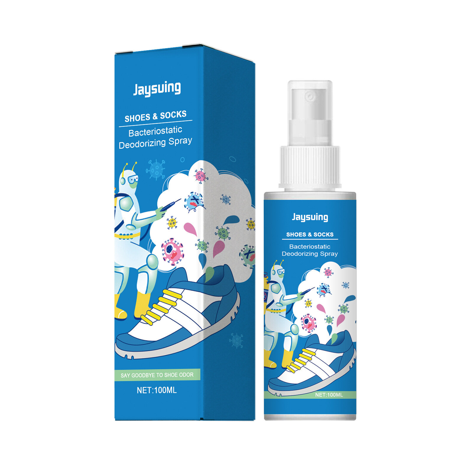 Jaysuing Shoes And Socks Deodorant Spray Deodorant Shoe Spray Odour Freshener Antibacterial Spray deodorant for feet and sweat Anti Smell Odor Spray Remover Cabinet Eliminate Odor Smell Deodorant Anti Bacterial Air Refresher