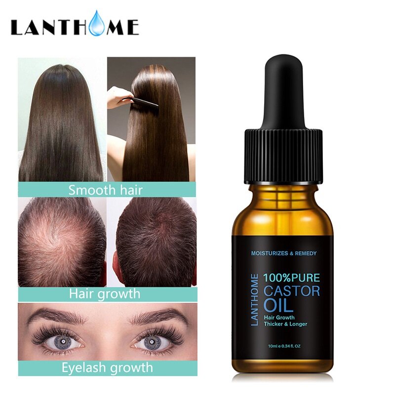 WOOLOVE Pure Castor Oil Essential Oil For Hair Eyelashes Eyebrows Growth Prevent Aging Skin Castor Serum Hair Rapid Growth Liquid