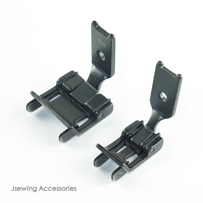 S570dg double edge guide presser foot for juki 515 1162 brother 842 845 twin needle sewing machine parts size 0.1cm 0.2cm