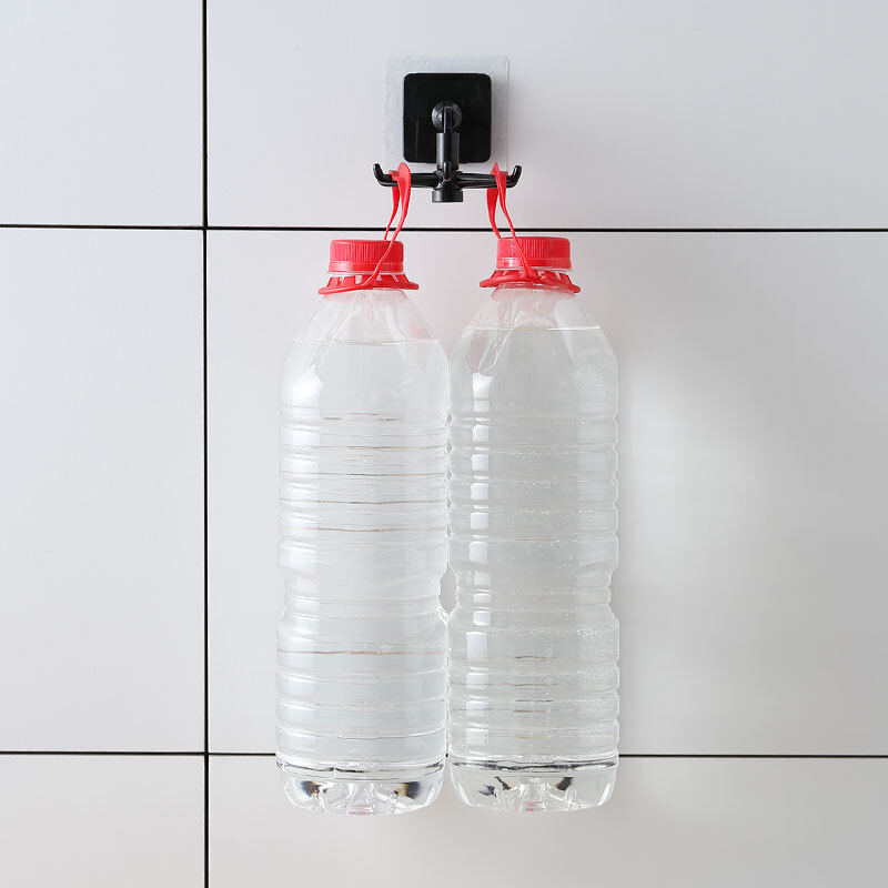 【Lightingeverthing】 Móc Đựng Đồ Xoay Tự Dính 6 Chấu Tiện Ích Nhà Bếp Phụ Kiện, Móc Treo Tường Phòng Tắm Móc Áo Xoay 360 ° Phổ Móc