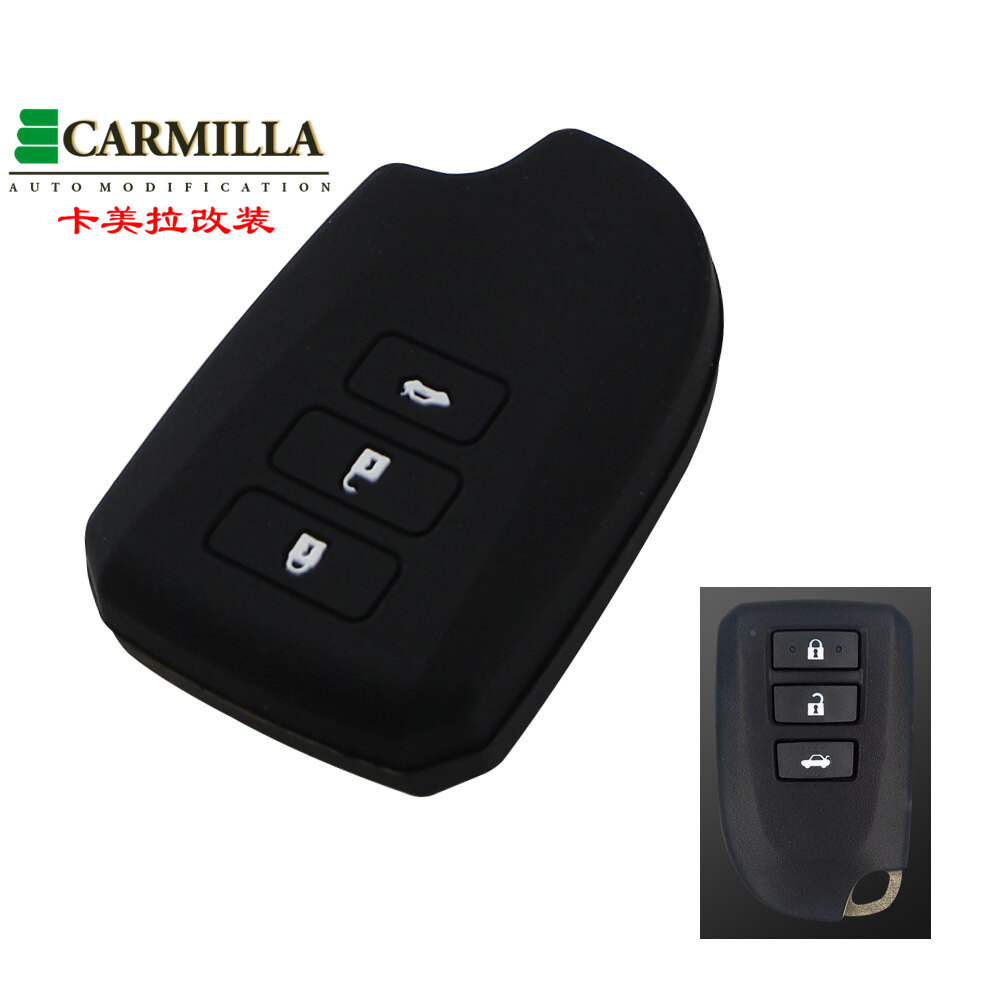 For toyota vios 2014-2018 /vios 2019-2020 keyless remote smart key silicone protection cover casing key holder sarung kunci kereta silicone key cover
