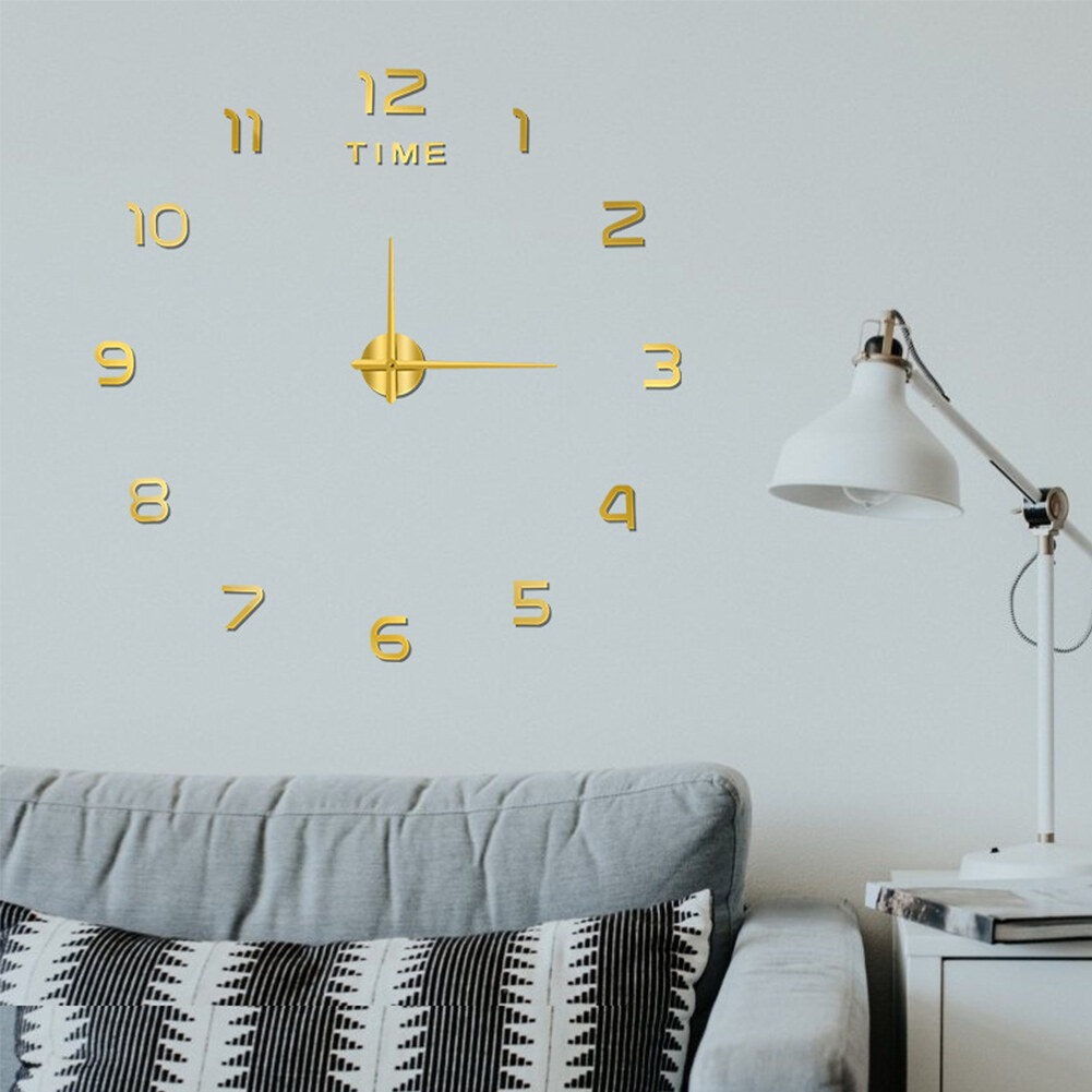 1 Bộ 3D Đồng Hồ Treo Tường Không Khung Phát Sáng Đồng Hồ Treo Tường S DIY Đồng Hồ Kỹ Thuật Số Miếng Dán Tường Đồng Hồ Treo Tường Cho Trang Trí Phòng Khách Gia Đình Tường Văn Phòng