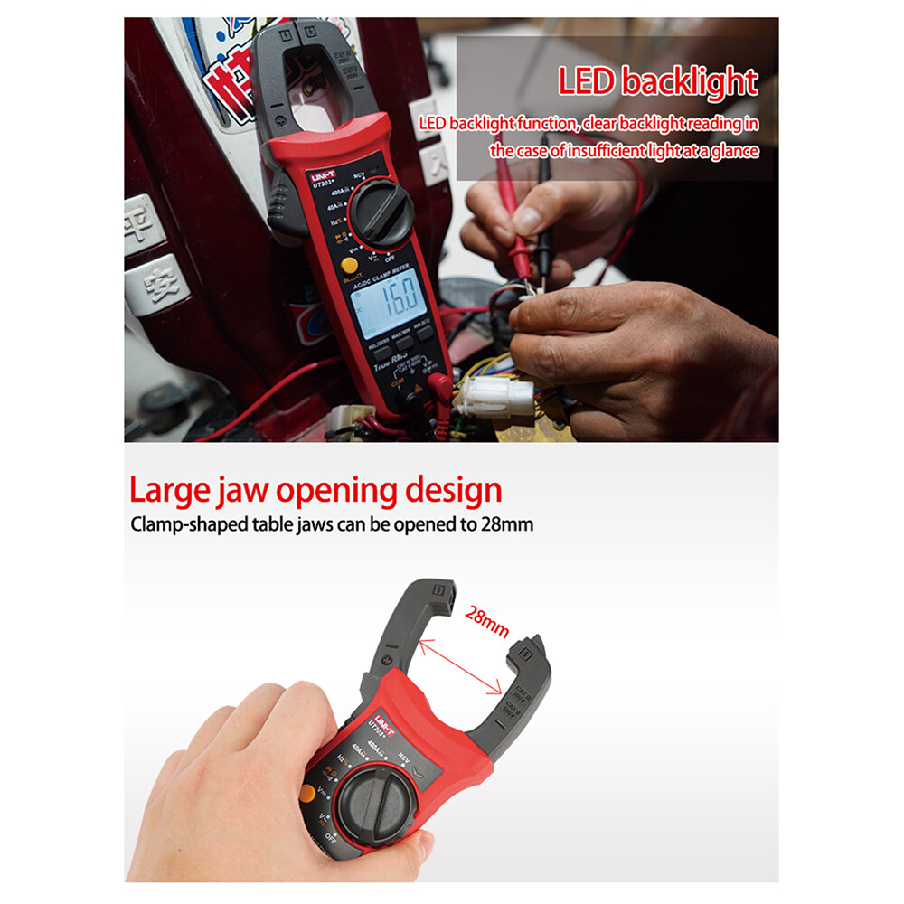 diymore Digital clamp meter; Automatic Range True RMS High Precision Multimeter UNI-T UT201+/UT202+/UT203+/UT204+/UT202+400-600A