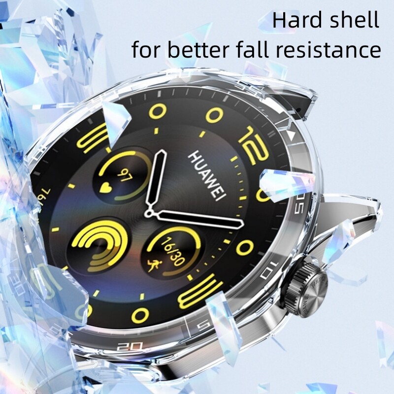 Kingzalin Đồng Hồ Ốp PC cho Huawei Cứng Gt4 46Mm Màn Hình Vỏ ốp bảo vệ khung giảm xóc Bảo Vệ Hollow vỏ cho Huawei Gt 4 Phụ Kiện