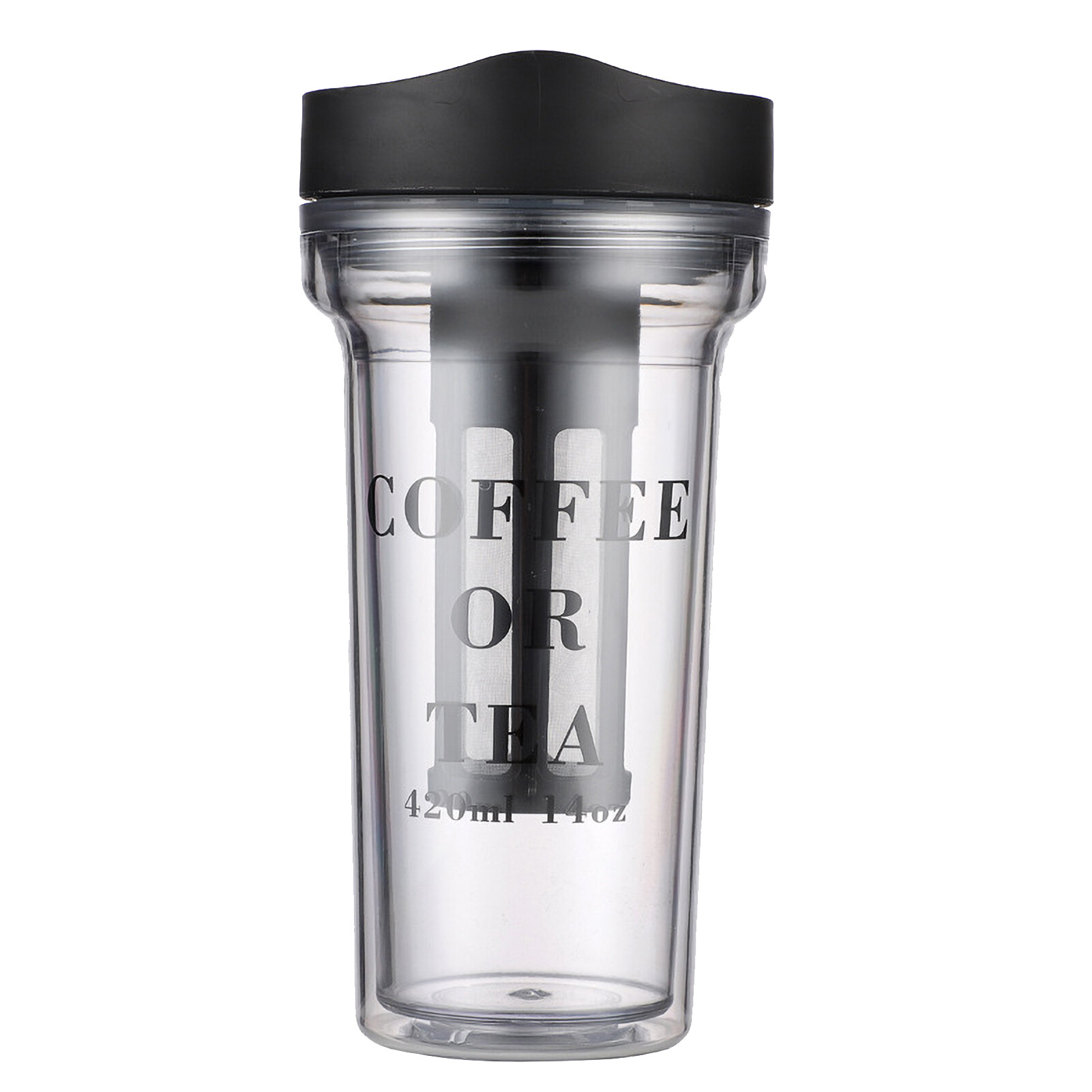 Cold Brew Cup Portable Cold Brew Coffee Maker Cold Brew Coffee Tea Airtight Bottle Iced Coffee Cup with Lid Stainless Steel Filter Reusable Cold Brew Coffee Tea Cup
