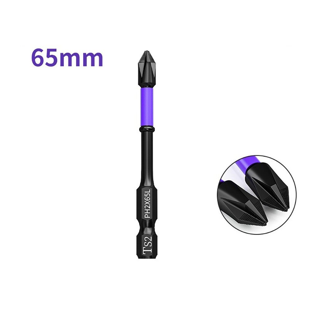 Không trượt PH2 từ hàng loạt đầu tuốc nơ vít chữ thập độ cứng khoan tác động bit hàng loạt đầu
